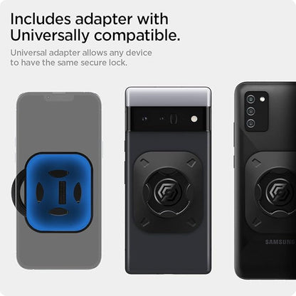 Spigen Life Gearlock Bike Phone Mount/Bike Phone Holder with Universal Adapter for Motorcycle, Classic, Electric, Scooter and Mountain Bike - Compatible with Most Phones