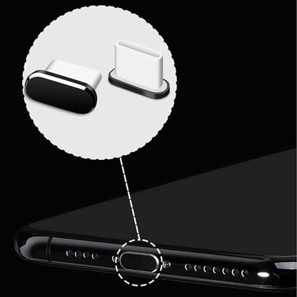 5-in-1 USB C Dust Plugs and Cleaning Tool Set 4 Pack Type-C Port Protector Covers with Fine Brush for Speaker Mesh Compatible with Phones Tablets and Laptops
