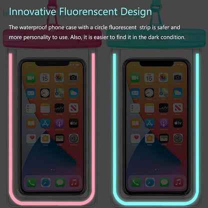 Waterproof Cell Phone Pouch Case, 2 Pack Universal Waterproof Phone Bag/Holder for iPhone/Samsung Galaxy/Pixel, Underwater Dry Bag for Travel, Vacation, Beach, Kayaking,Snorkeling, Water Park