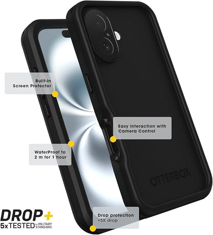 OtterBox iPhone 16 FRĒ Series Waterproof Case with MagSafe (Designed by LifeProof) - Sagebrush Green, Waterproof, 60% Recycled Plastic, Sleek and Stylish