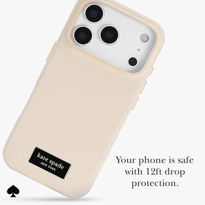 kate spade new york iPhone 17 Pro Case - Compatible with MagSafe - Designer Phone Case - Icon Perfect Beige
