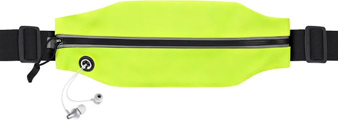 Slim Running Belt For Men and Women Waist Fanny Pack Phone Holder Pouch Bag Reflective Zipper Pocket Workout Cycling Fitness Kelly Green