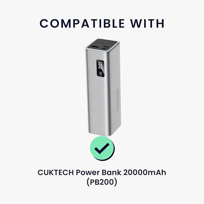 kwmobile Case Compatible with CUKTECH Power Bank 20000mAh (PB200) - Portable Powerbank Cover - External Battery Charger Bag, Shockproof - Transparent