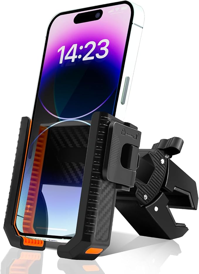 Wonwood_direct Bike Phone Holder Motorcycle Phone Mount, Handlebar Cell Phone Clamp, Phone Mount for Bike Motorcycle Scooter Golf Cart, Handlebar Phone Mount for 4.5-7" Phones