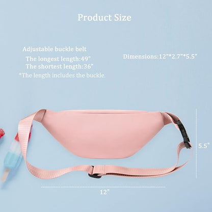 DAITET Crossbody Fanny Pack for Men&Women,Large Waist Bag & Hip Bum Bag with Adjustable Strap for Outdoors Workout Traveling Casual Running Hiking Cycling