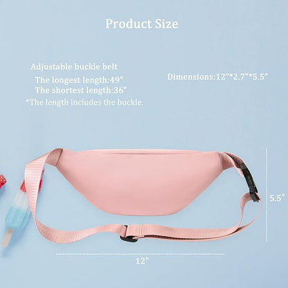 DAITET Crossbody Fanny Pack for Men&Women,Large Waist Bag & Hip Bum Bag with Adjustable Strap for Outdoors Workout Traveling Casual Running Hiking Cycling