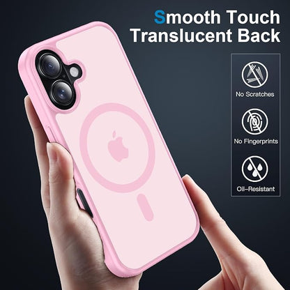 Strong Magnetic for iPhone 17 case [10Ft Military-Grade Protection] Compatible with fit MagSafe Shockproof Slim Thin Cover case for iPhone 17 6.3 inch, Light Pink