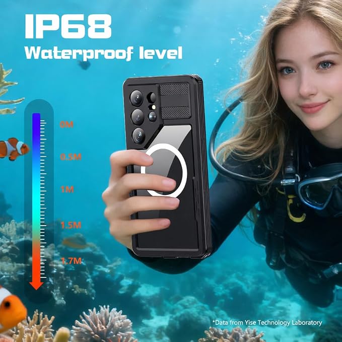 for Samsung Galaxy S26 Ultra Waterproof Case, Military-Grade Full Body Defense: IP68 Underwater Protection, Built-in Screen Protector & Camera Lens Cover, 10FT Waterproof Shockproof Dustproof.