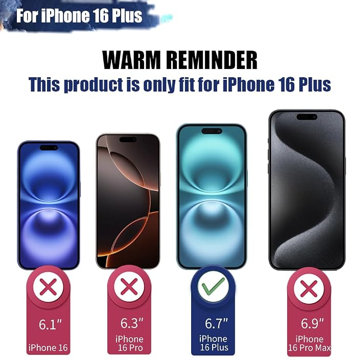 Battery Case for iPhone 16 Plus, 6000mAh Rechargeable Extended Battery Charging/Charger Case, Add 100% Extra Juice (6.7 Inches) Black