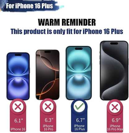 Battery Case for iPhone 16 Plus, 6000mAh Rechargeable Extended Battery Charging/Charger Case, Add 100% Extra Juice (6.7 Inches) Black