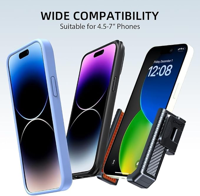 Bike Phone Mount, Bike Bicycle Mount Handlebar Cell Phone Clamp Ebike Scooter Holder Clip for iPhone 16 Pro Max/Plus, 15 Pro Max, S10, S20, More 4.7" to 6.8" Smartphones