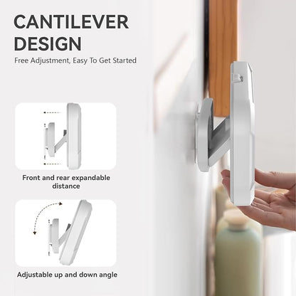 Waterproof Shower Phone Holder, 480° Rotating Adjustable Wall Mount with HD Touch Screen, Fog-Proof Bathroom Case for 4-7 Inch Phones