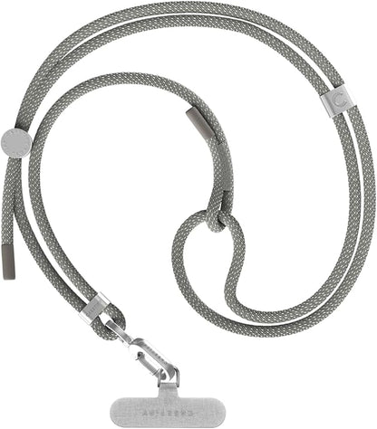 CASETiFY 6mm Rope Cross Body Strap with Card - Flecked Slate Grey