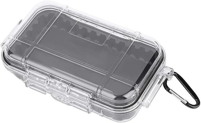 Tiiyee Small Waterproof Storage Case, Outdoor Survival Waterproof Dry Box Protective Case Shockproof Airtight Carry Box Container Floating Hard Shell for EDC Tools Phone Keys Watches Travel Fishing