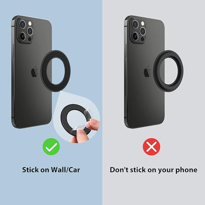 Nillkin Magsafe Wall Mount Magnetic Shower Phone Holder Waterproof, 2 Pack SnapHold Magsafe Sticker for iPhone 17 16 15 14 13 12 Series, Magnetic Phone Holder, Phone Magsafe Mount for Bathroom, Black