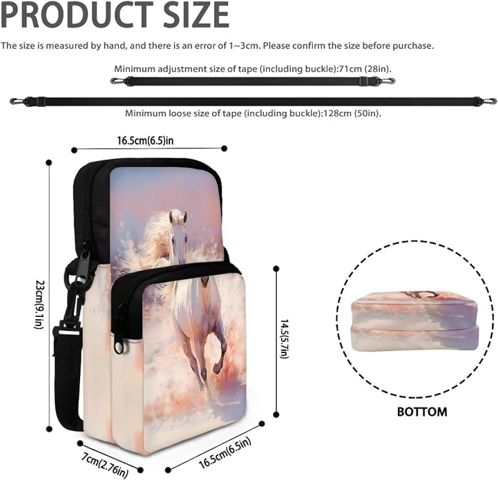 Men's Crossbody Bag, Small Cell Phone Wallet, Women's Shoulder Handbag, Travel Gym Bag