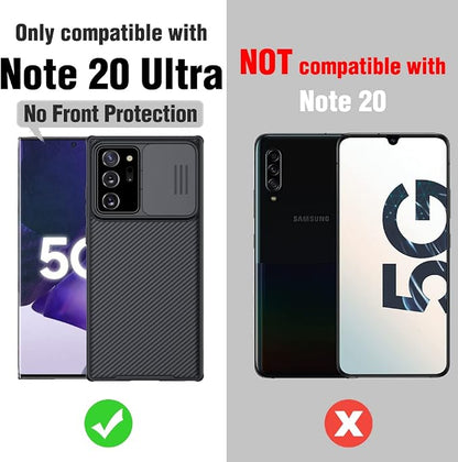 Nillkin Samsung Galaxy Note 20 Ultra Case, Slim Note 20 Ultra Protective Case with Slide Camera Cover Hard PC and TPU Ultra Thin Anti-Scratch Phone Case for Galaxy Note 20 Ultra 5g 6.9'' Black