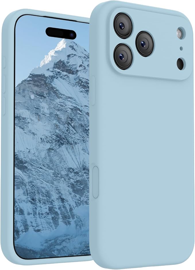 FireNova Magnetic for iPhone 17 Pro Case, Compatible with MagSafe, [Integrated Silicone Camera Control Button] [Camera Protection] Anti-Scratch Microfiber Lining Phone Case, 6.3", Sky Blue