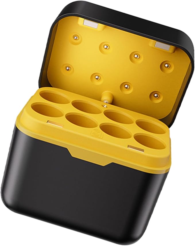 4/8 Bay 1.5V High-Speed with Individual LED Alerts for Household Devices & Speakers LED Battery Charger Case