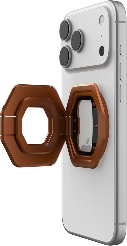URBAN ARMOR GEAR UAG Magnetic Ring Stand Monarch Mag2 w/Built-in Bottle Opener - Ultra-Strong Double Magnet MagSafe Compatible Metal Phone Ring Grip 360 Rotation Kickstand, Burnt Orange