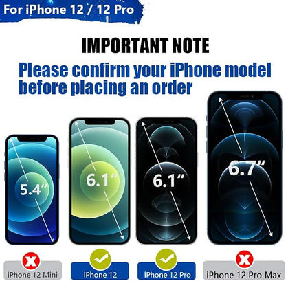 New Battery Case for iPhone 12 / iPhone 12 Pro, 5000mAh Rechargeable Extended Battery Charging Charger Case, Add 100% Extra Juice (6.1 Inches) Black