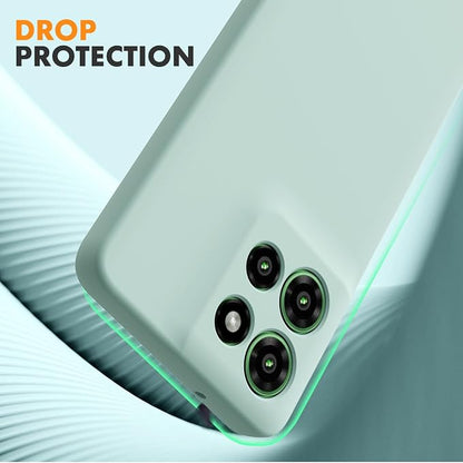Case for Motorola Moto G Power (2025), 2 Pack Tempered Glass Screen Protectors, Soft TPU Silicone Shockproof Case-Mint