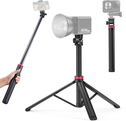ULANZI MT-79 Extendable Tripod Aluminum 81" Portable Adjustable Light Stand w 1/4" Screw, 180° Rotation Camera Phone Tripod for Camera Video Light Cellphone,Lightweight for Travel,Up Load 2.2lb