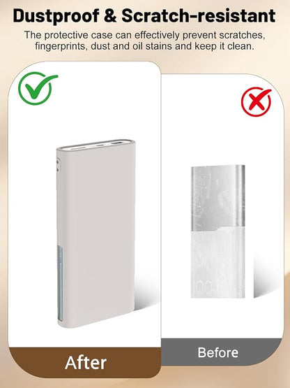 Silicone Protective Case Compatible with OnePlus SuperVooc Power Bank 12,000mAh All-Port Portable Charger, Full-Body Protective Cover with Precise Cutouts, Shockproof & Scratch-Resistant Sleeve (Grey)