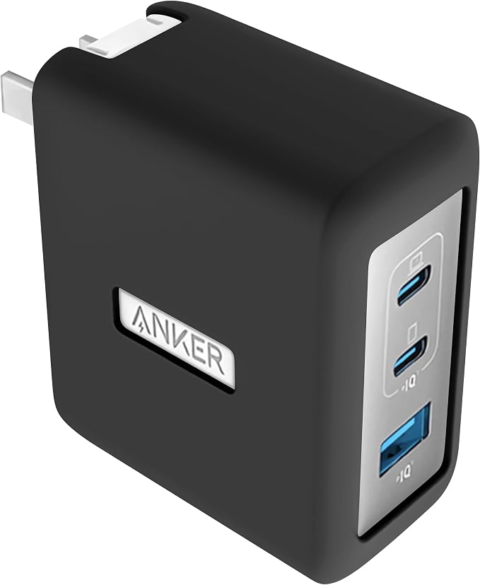 Geiomoo Soft Silicone Case for Anker Nano 100W Charger, Flexible Scratch Resistant Cover (Black)