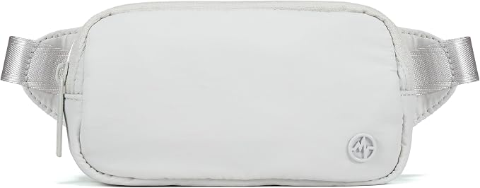 Pander Mini Belt Bag – Ultra Compact, Fits 6.7” Phone, Lipstick, Earbuds, Essentials, Small Crossbody Waist Purse, Pale Grey