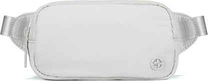 Pander Mini Belt Bag – Ultra Compact, Fits 6.7” Phone, Lipstick, Earbuds, Essentials, Small Crossbody Waist Purse, Pale Grey