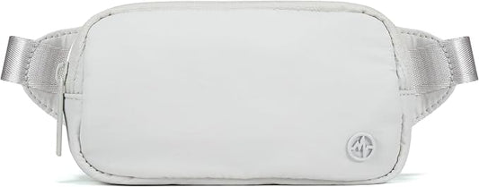 Pander Mini Belt Bag – Ultra Compact, Fits 6.7” Phone, Lipstick, Earbuds, Essentials, Small Crossbody Waist Purse, Pale Grey