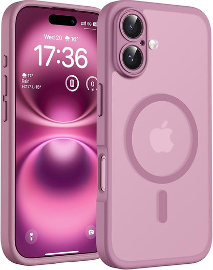 TOCOL for Phone 16 Case, Compatible with Magsafe Charger, Full Camera Protection, Drop Protection, Translucent Matte Phone Case for iPhone 16 6.1 inch (Lilac Purple)