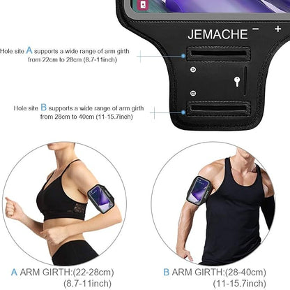 Galaxy Note 20, 20 Ultra Armband, JEMACHE Gym Running Workouts Water Resistant Arm Band Case for Samsung Galaxy Note 20/20 Ultra with Key Holder (Black)