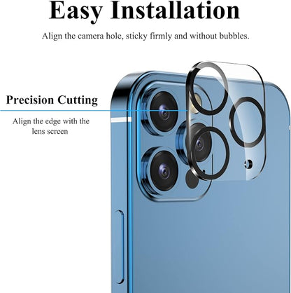 YWXTW [5 Pack Camera Lens Protector Compatible with iPhone 12 Pro Max 6.7" Tempered Glass, [Night Shooting Mode] Case Friendly, High Definition