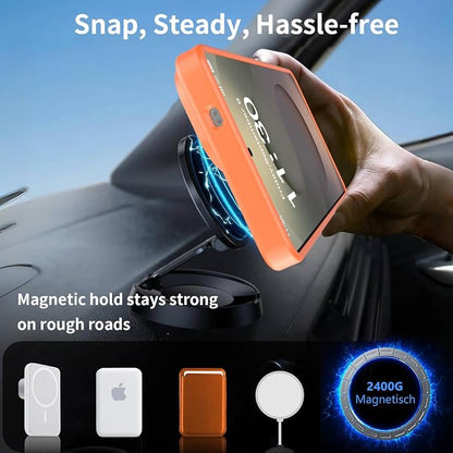 RMOCR for Samsung Galaxy S26 Ultra Case with Screen Protector+Lanyard Wrist Strap,Magnetic Translucent Matte Rugged Slim Phone Cover Built in Invisible Kickstand [Fit for MagSafe],2026 Orange