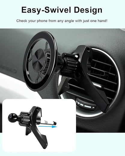 Car Phone Holder for Magsafe N52 Super Magnets Air Vent Phone Car Mount for iPhone 17 Pro Max 16 15 14 13 12 Air Plus