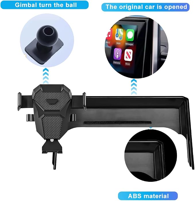 Car Phone Holder for Toyota Corolla/Corolla Cross Accessories 2019 2020 2021 2022 2023 2024 2025 2026 Dash Mount Cell Phone Holder for Most Smartphones Hands-Free(8inch Screen Only)