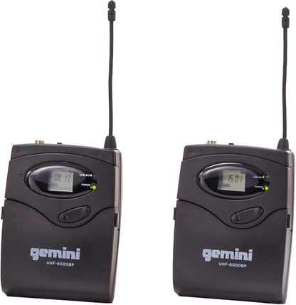 Gemini Sound UHF-6200HL Wireless Mic System – UHF Receiver with 256 Selectable Frequencies, Dual Headset & Lavalier Mics, 240ft Range, LCD Display, Noise-Free Audio for Performers & Instructors