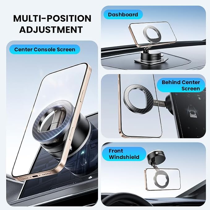 Metal Phone Stand for Desk, Universal Phone Holder with 360 Rotating Arm Foldable Retractable Stand Compatible with Magnetic and Android Phones, Office Accessories (A7)