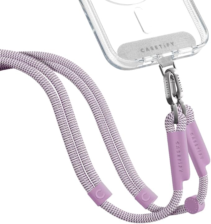 CASETiFY 8mm Rope Cross Body Strap with Card - Lilac
