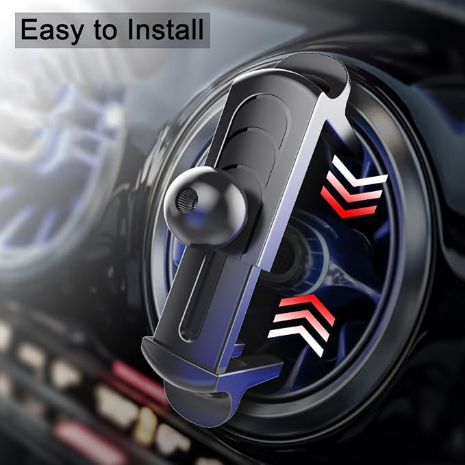 Car Cell Phone Holder Mount for Ford Mustang Ecoboost GT Premium Shelby GT 350 500 Shelby GT500 V6 (Not for Mach E) 2015-2023 Accessories Circular Air Vents Cellphone Mobile Phone Stand