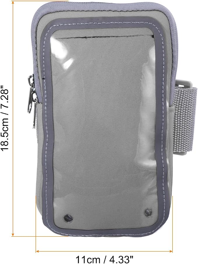 PATIKIL Phone Arm Bands for Running, Running Phone Holder Carrier Armband Cell Phone Holder for Runners, Gray