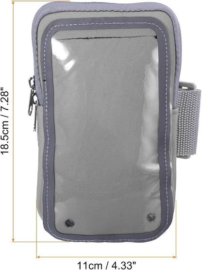 PATIKIL Phone Arm Bands for Running, Running Phone Holder Carrier Armband Cell Phone Holder for Runners, Gray