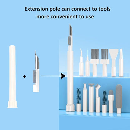 Cleaning Kit for Phone Headphone 32 in 1 Multi-Functional Electronics Cleaning Kits for Cell Phones, Computer, Monitor, Earbuds, Laptop, Camera, Lens Portable White Cleaning Kit Tool