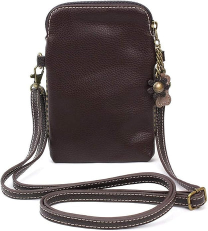 CHALA Dog Collection Cell Phone Crossbody Purse-Women PU Leather/Canvas Multicolor Handbag with Adjustable Strap