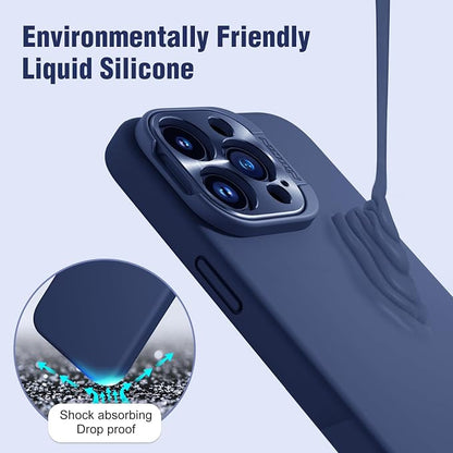 Nillkin for iPhone 15 Pro Max Case Silicone[Compatible with MagSafe][Innovation Metal Camera Invisible Stand] Military Grade Protection Shockproof Phone Case for iPhone 15 Pro Max 6.7'' Green