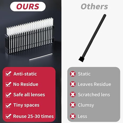 ESD Safe Anti-Static Gel Swabs for Semiconductor Cleaning - Stainless Steel Handle, Non-Abrasive Tips for Chips, PCB, Circuit Boards | No Residue, Lab-Grade, Precision Electronics Maintenance