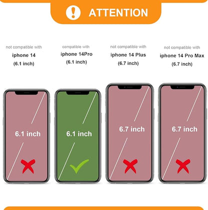 Bocasal RFID Blocking Wallet Case for iPhone 14 Pro, Adjustable Crossbody Zipper Purse Case Card Holder with Kickstand Detachable Wrist Strap, PU Leather Flip Folio Case 6.1 Inch 5G (Rose Gold)