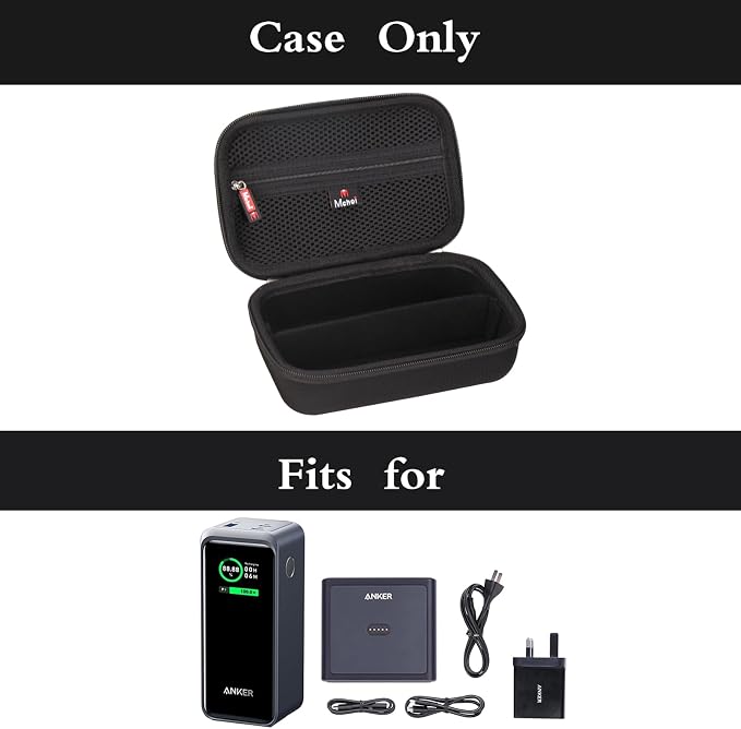 Mchoi Hard Case Fits for Anker Prime Power Bank, 27,650mAh 3-Port 250W& for Prime USB C Charging Station, Hard Storage Travel Case for Anker Prime Charging Base, Portable Chargers, Cable, Adapter